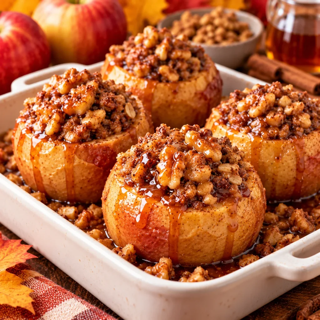Maple Walnut Baked Apples