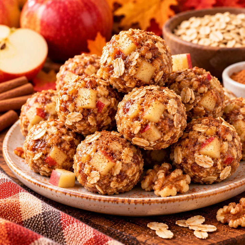 No-Bake Apple Pie Energy Bites