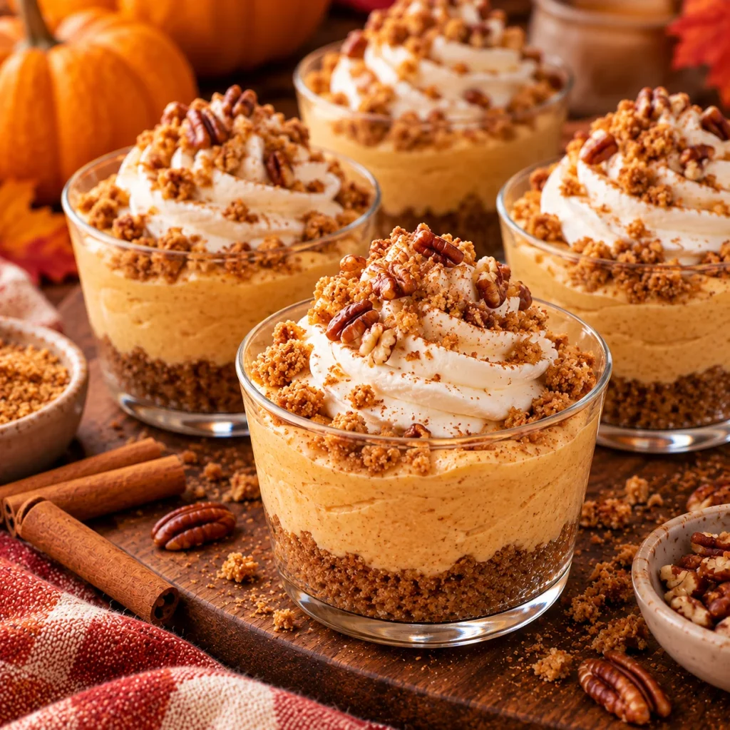 No-Bake Pumpkin Cheesecake Cups