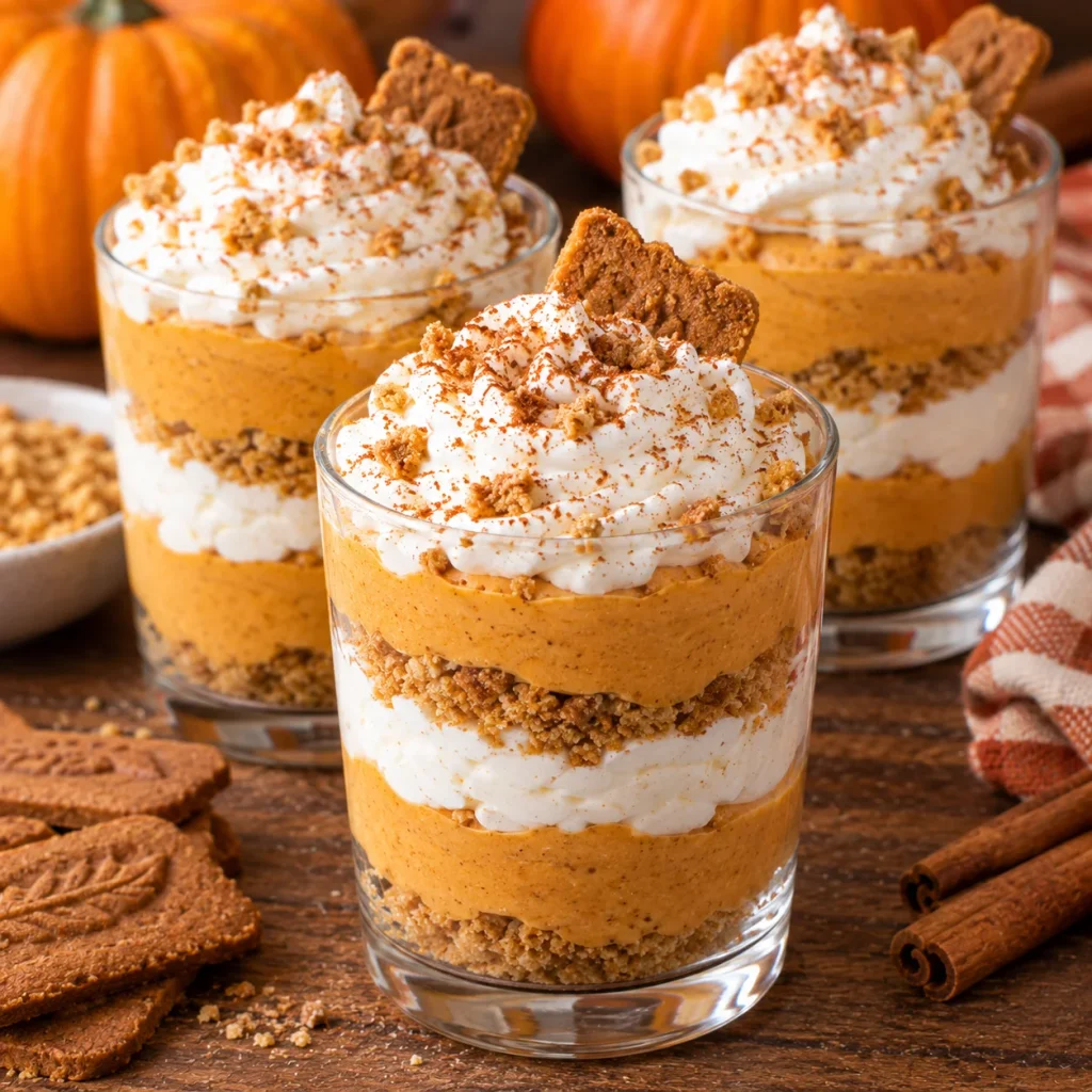 No-Bake Pumpkin Pie Parfaits