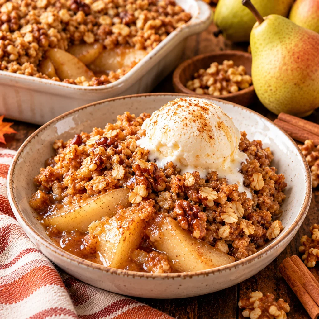 Pear and Walnut Crisp