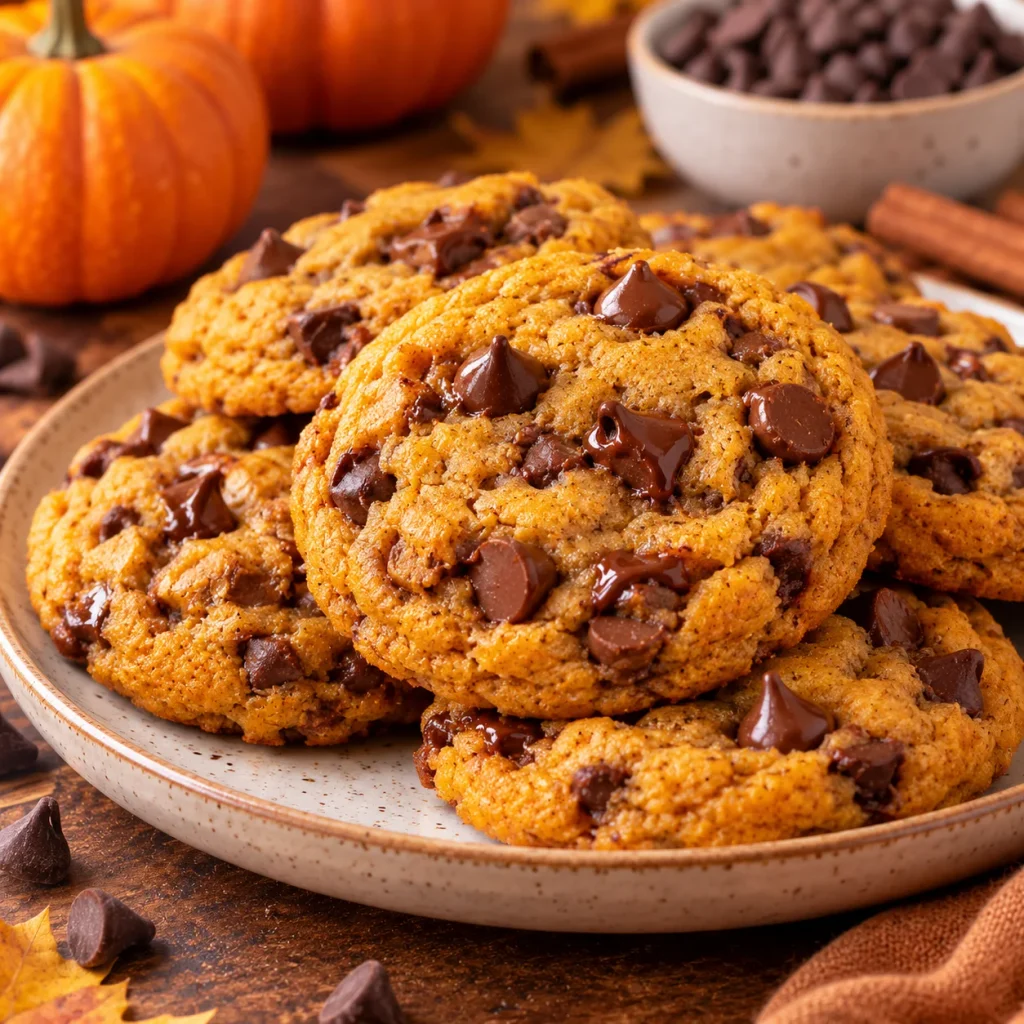 Pumpkin Chocolate Chip Cookies