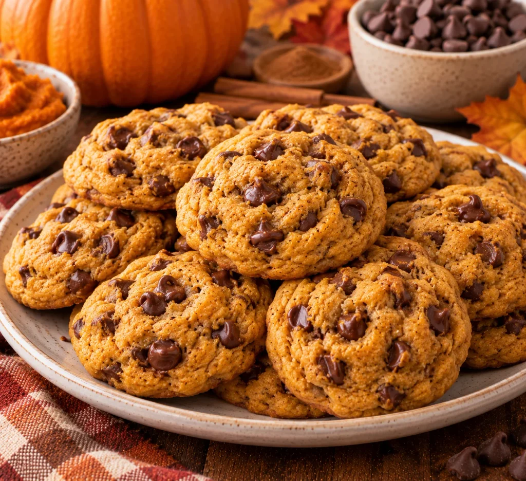 Pumpkin Chocolate Chip Cookies