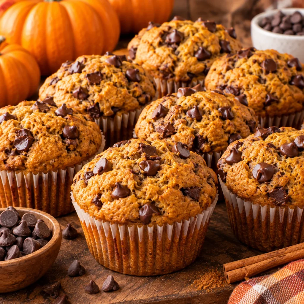Pumpkin Chocolate Chip Muffins