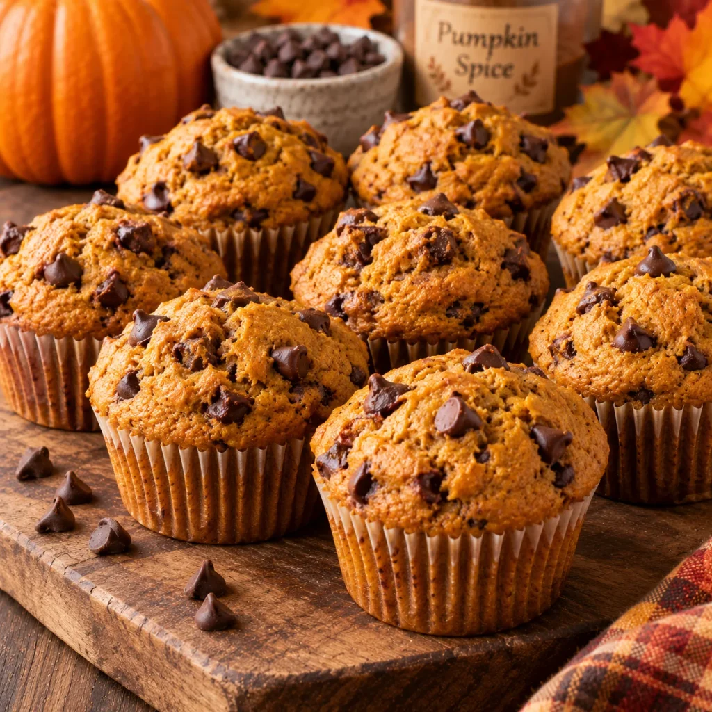 Pumpkin Chocolate Chip Muffins