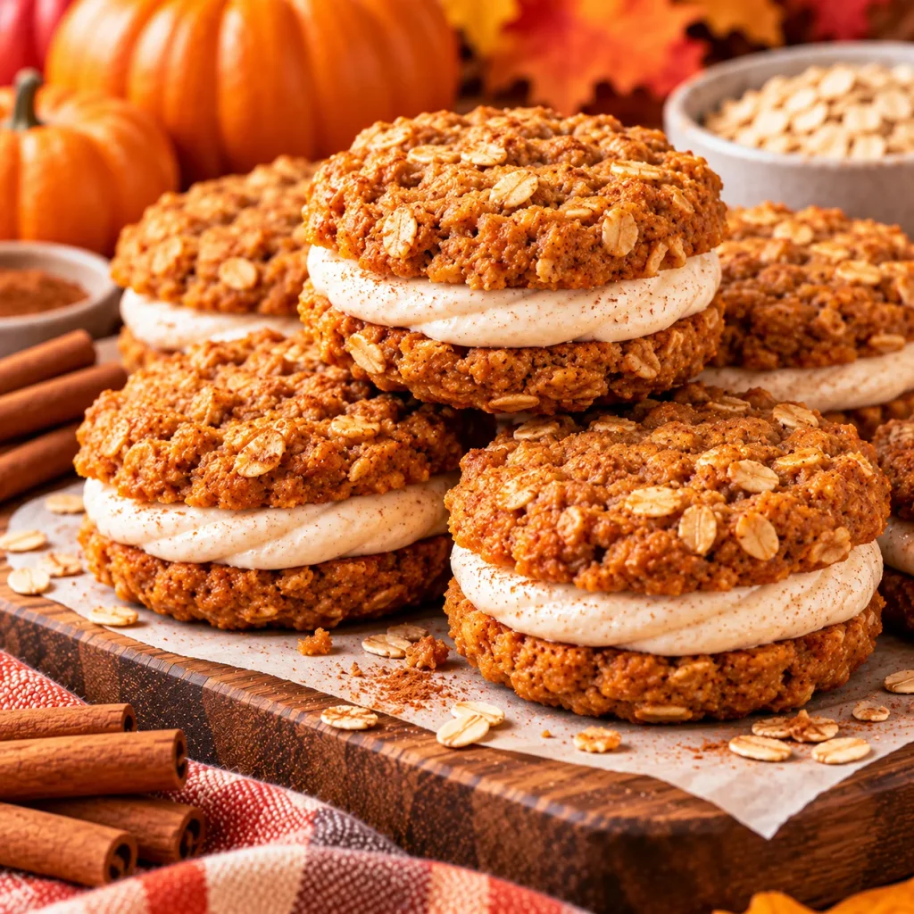Pumpkin Oatmeal Cream Pies
