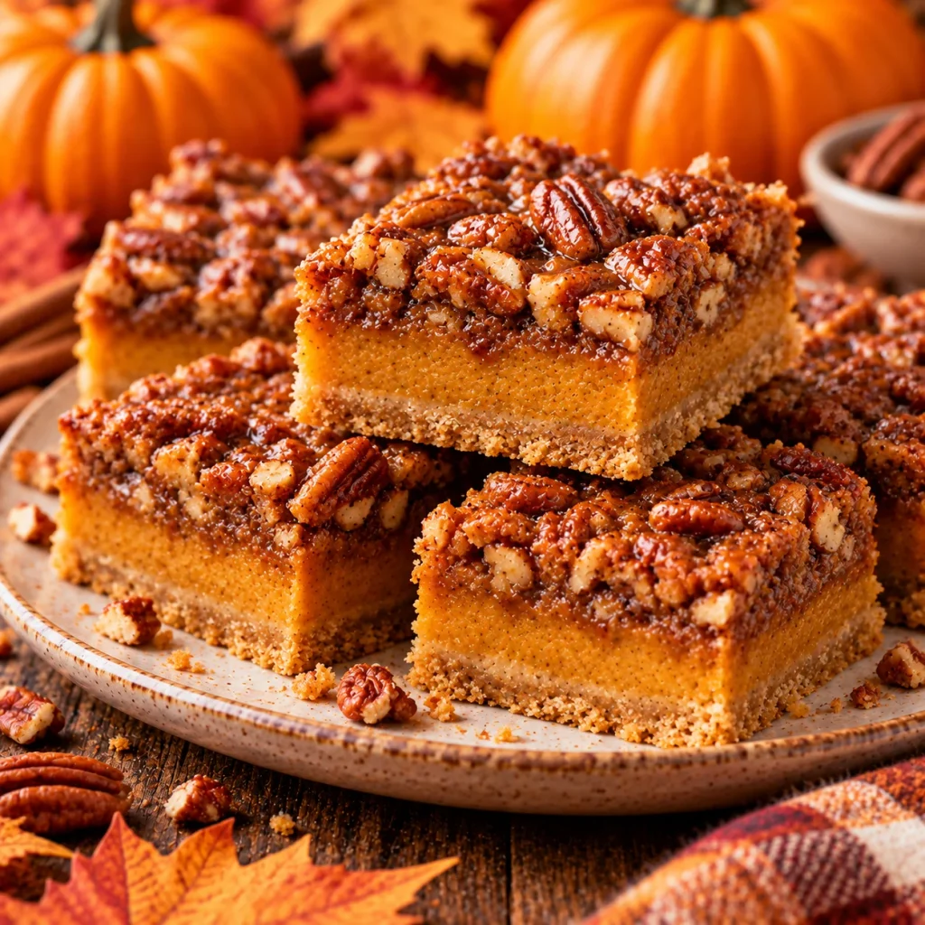 Pumpkin Pecan Pie Bars