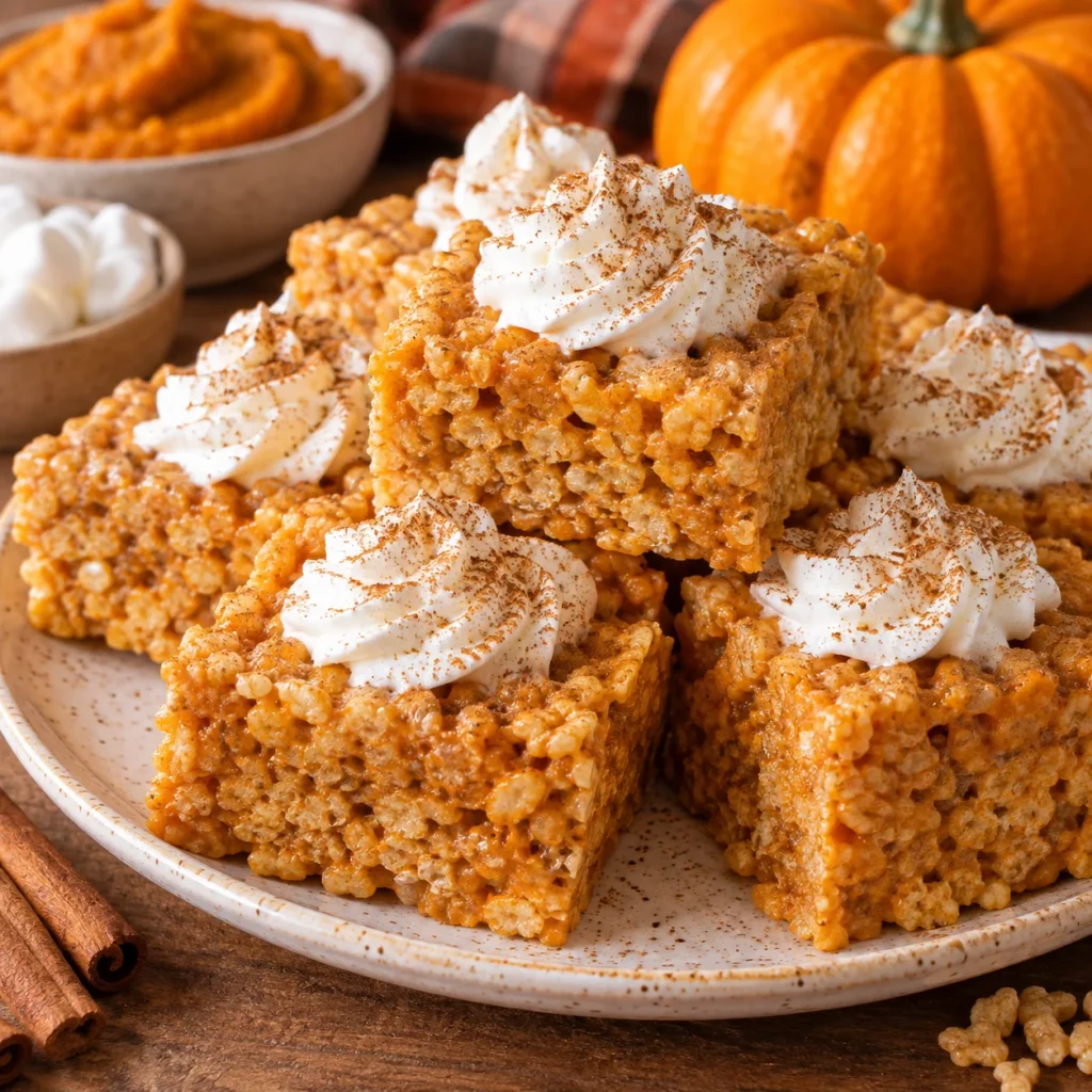 Pumpkin Pie Rice Krispie Treats