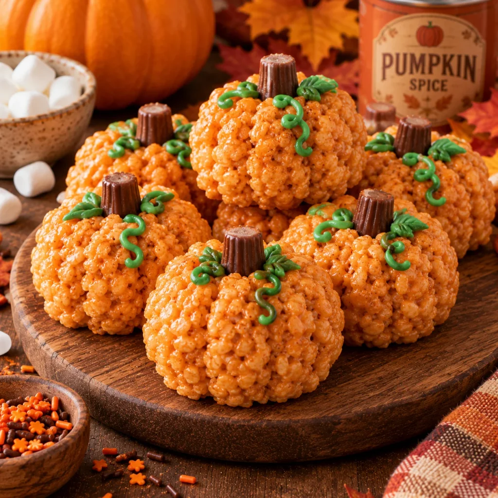 Pumpkin Rice Krispie Treats