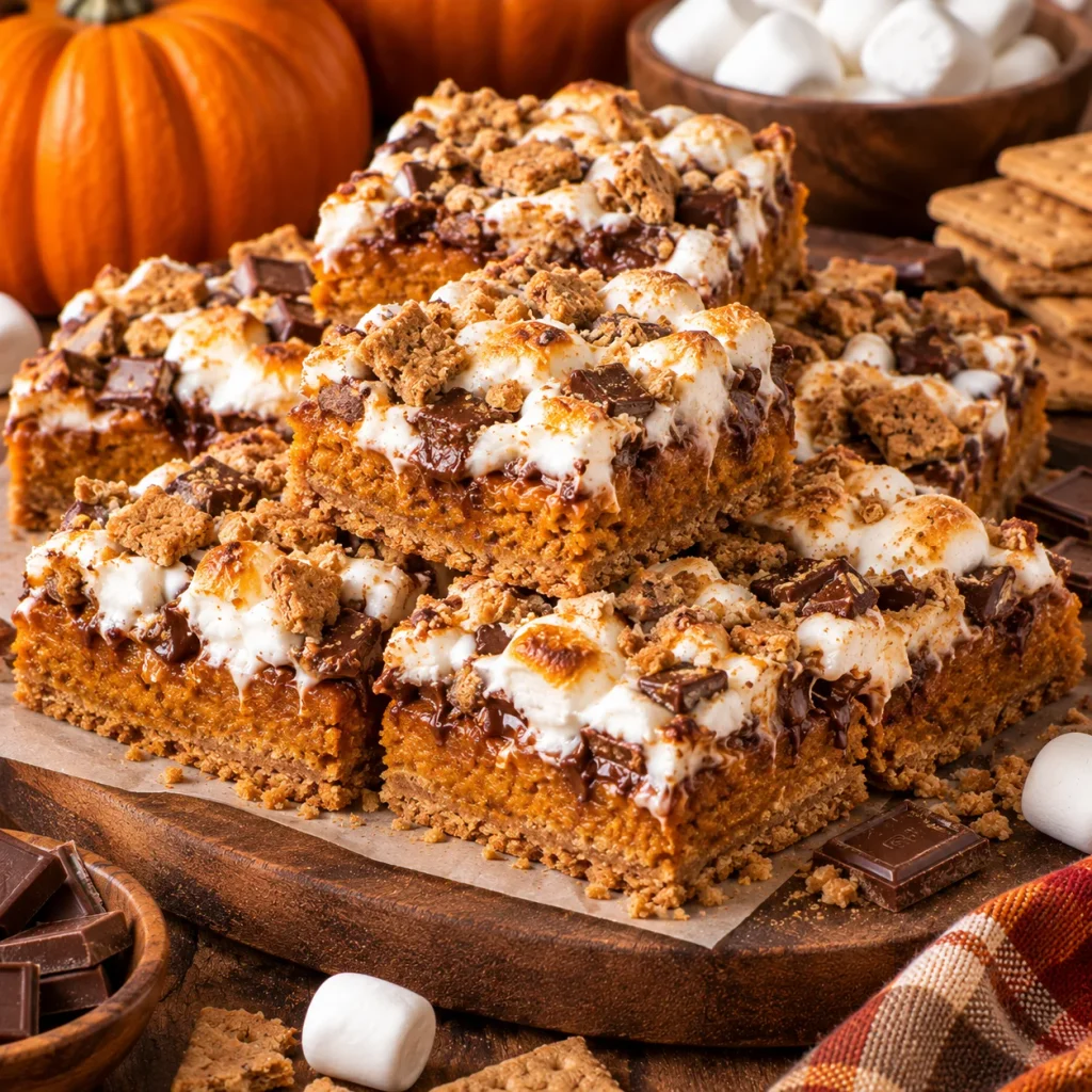 Pumpkin Smores Bars