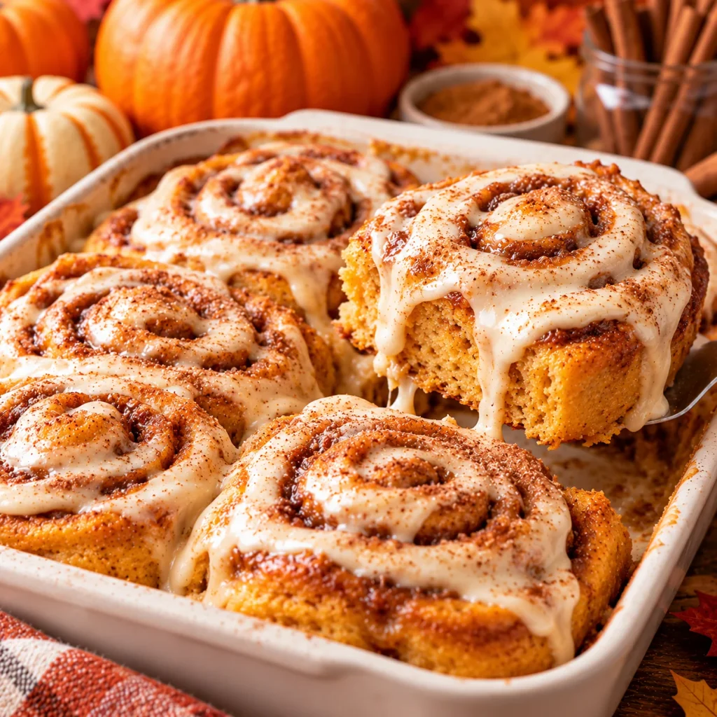 Pumpkin Spice Cinnamon Rolls