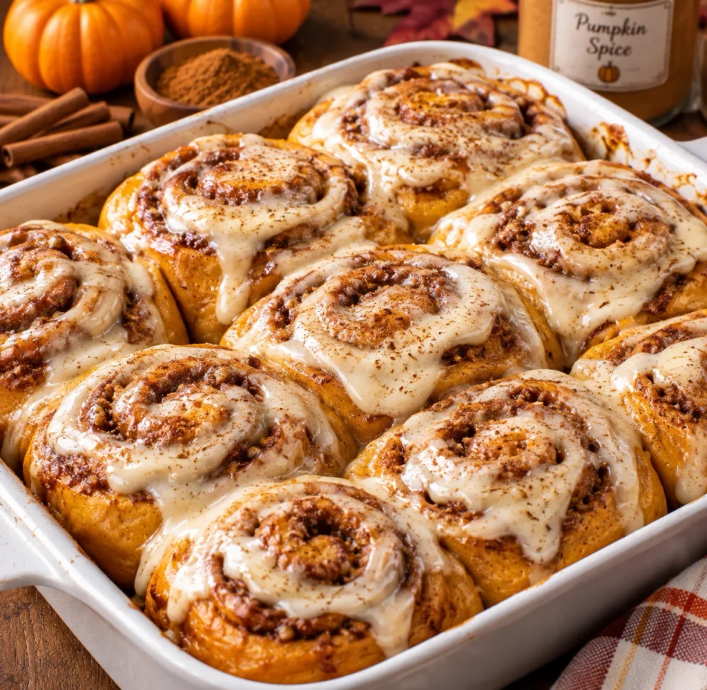 Pumpkin Spice Cinnamon Rolls