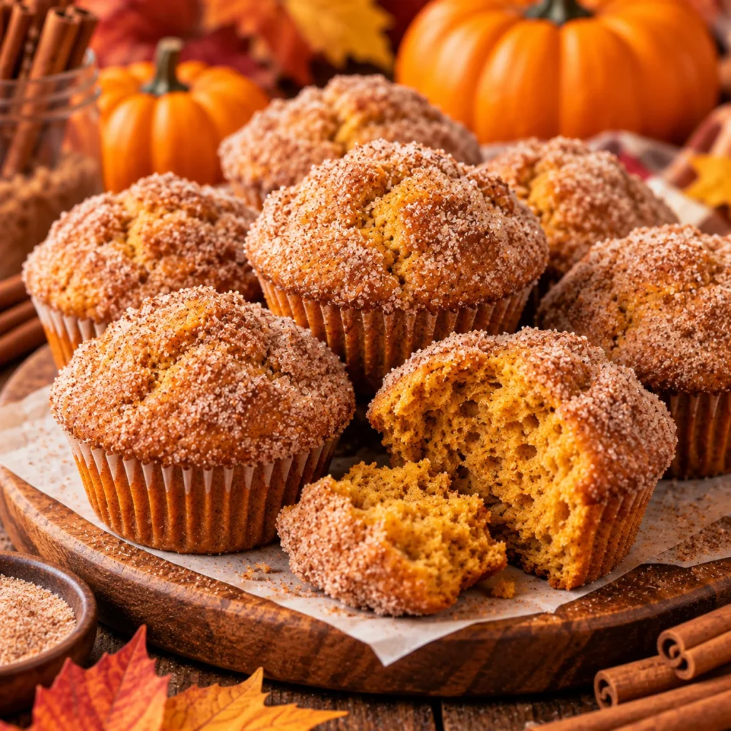 Pumpkin Spice Donut Muffins