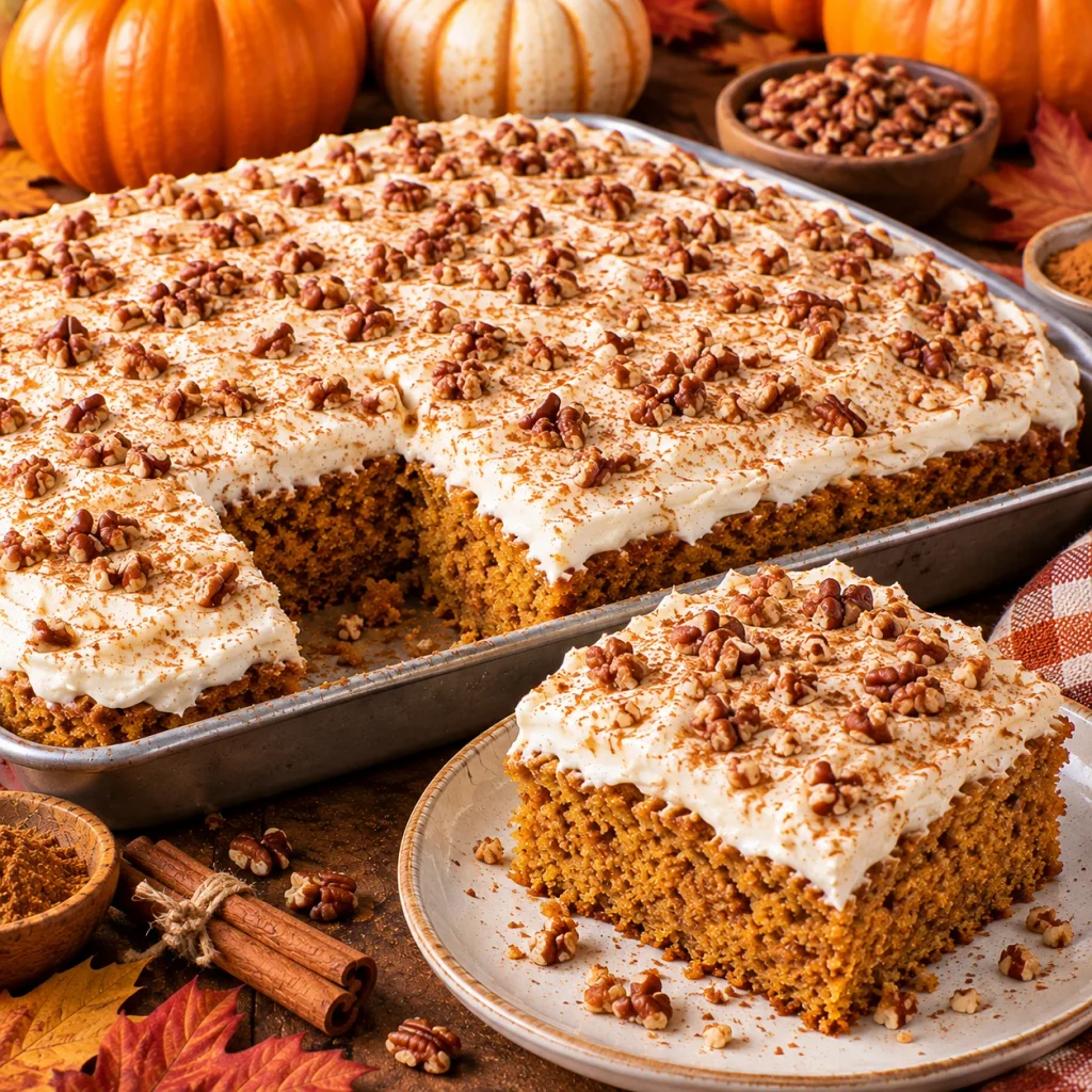 Pumpkin Spice Sheet Cake