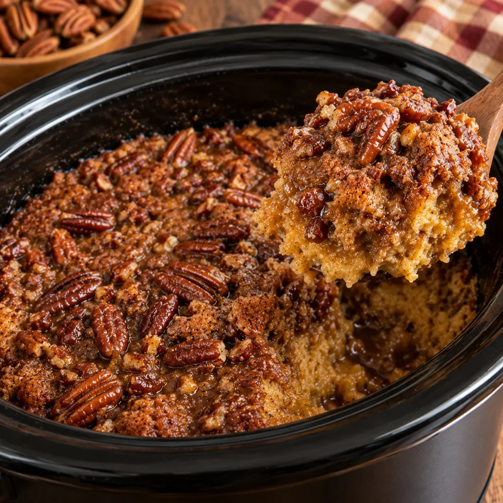 Slow Cooker Pecan Pie Cake