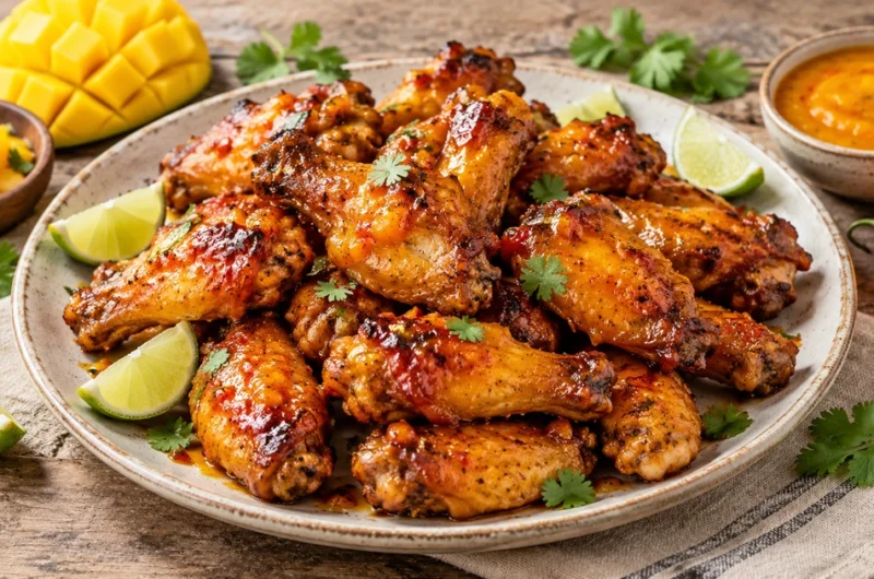 Spicy Mango Habanero Chicken Wings