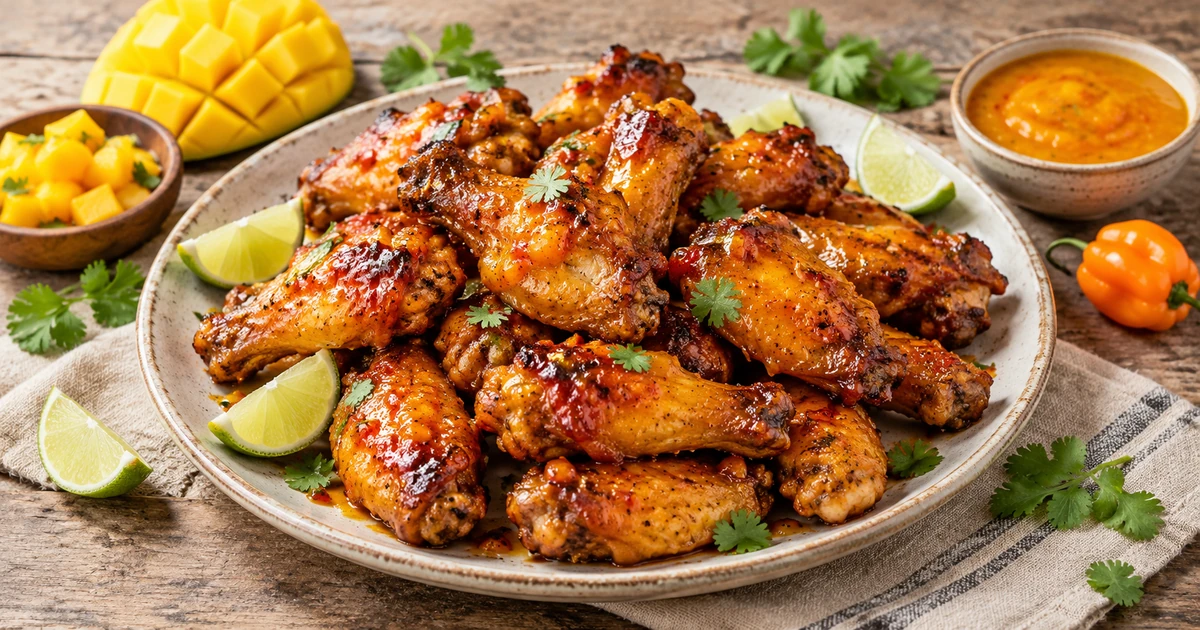 Spicy Mango Habanero Chicken Wings