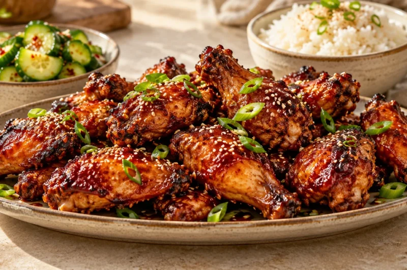 Sticky Korean BBQ Chicken Wings