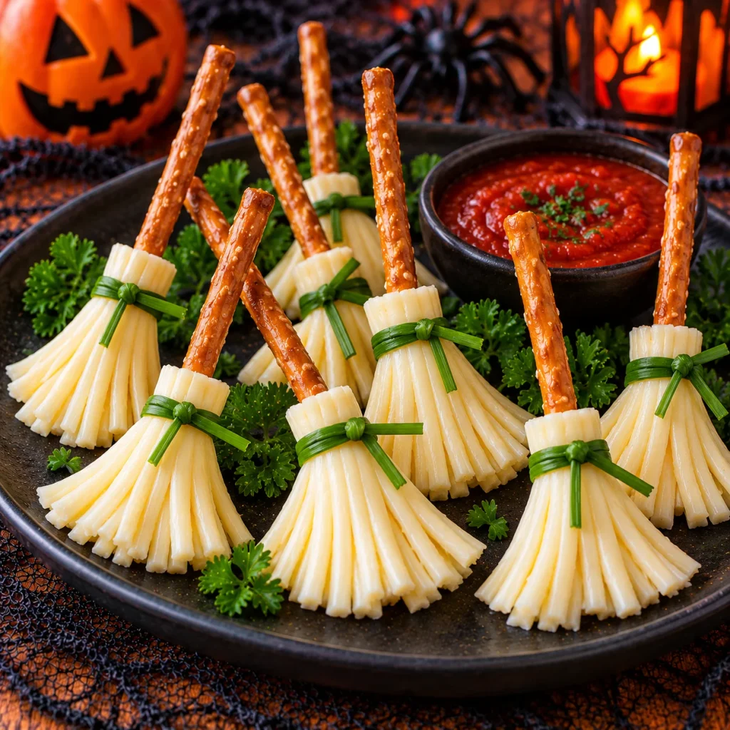 Witch Broom Cheese Sticks