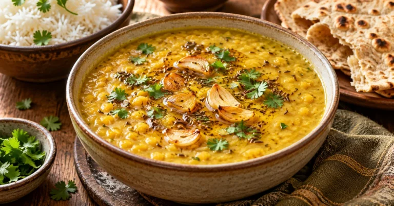 buttery yellow split pea dal