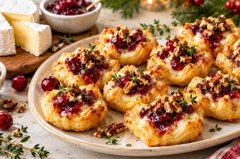 holiday cranberry brie bites
